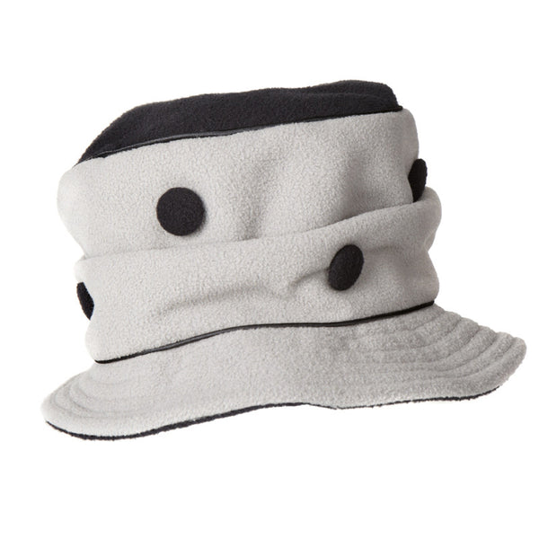 Bucket Hat Cotton Canvas Blue White Polka Dot Unisex 