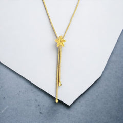 Vintage Avon Starfish Gold Tone Lariat Necklace 1982