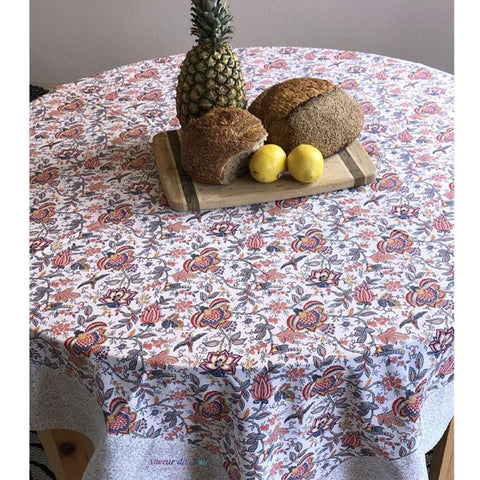 Provence Cotton Tablecloth - Square - Valdrome Colombe White