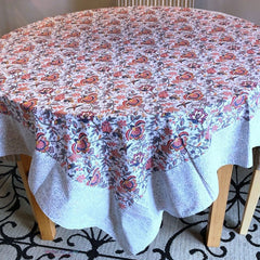 Provence Cotton Tablecloth - Square - Valdrome Colombe White