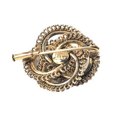 Exquisite Vintage French Georges Legros Gold Plated Spiral Brooch