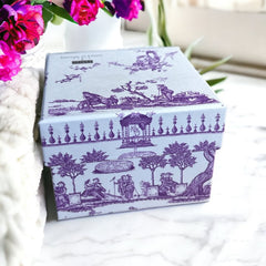 Marseille Soap Gift Box  - Toile de Jouy Purple - Senteurs de France