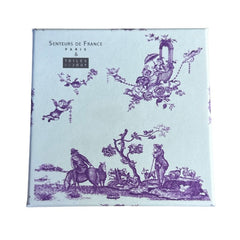 Marseille Soap Gift Box  - Toile de Jouy Purple - Senteurs de France