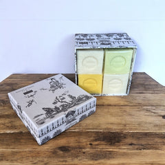 Marseille Soap Gift Box  - Toile de Jouy Gray - Senteurs de France