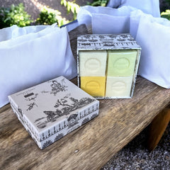 Marseille Soap Gift Box  - Toile de Jouy Gray - Senteurs de France