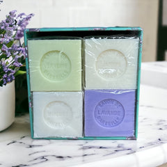 Marseille Soap Gift Box  - Toile de Jouy Green - Senteurs de France