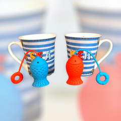 French Fish Tea Infuser - Red or Blue