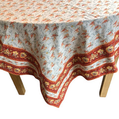 Provence Cotton Tablecloth - Square - Valdrome Nashik Off White