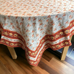 Provence Cotton Tablecloth - Square - Valdrome Nashik Off White