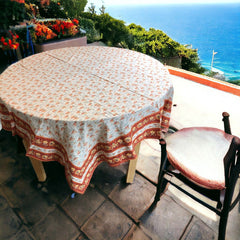 Provence Cotton Tablecloth - Square - Valdrome Nashik Off White