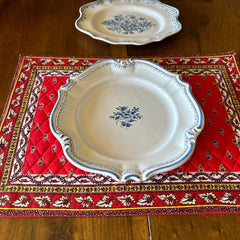 Provence Quilted Placemat - Avignon Red - Marat d'Avignon