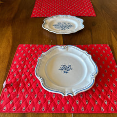 Provence Quilted Placemat - Avignon Red - Marat d'Avignon