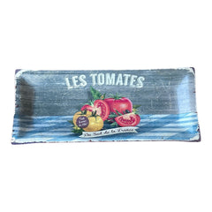 Provence Colorful Enameled Metal Small Rectangular Serving Trays