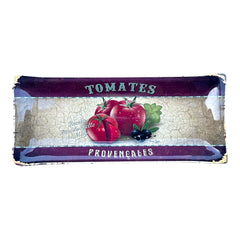 Provence Colorful Enameled Metal Small Rectangular Serving Trays