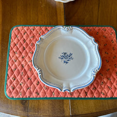 Provence Quilted Placemat - Tradition Salmon Orange