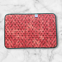 Provence Quilted Placemat - Tradition Salmon Orange