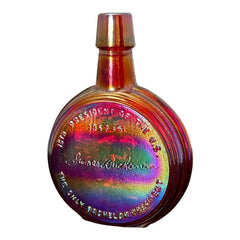 Vintage Wheaton Presidential Red Iridescent Carnival Glass Decanter | President James Buchanan Limited Edition Serie 1960s-70s | Collectible Glass Bottle