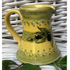 Provence Ceramic Creamer - Olives Light Yellow & Green
This hand made and hand painted ceramic creamer with an olives design will add a dash of Provence to your breakfast table. 

Height: 4"    

Product of France