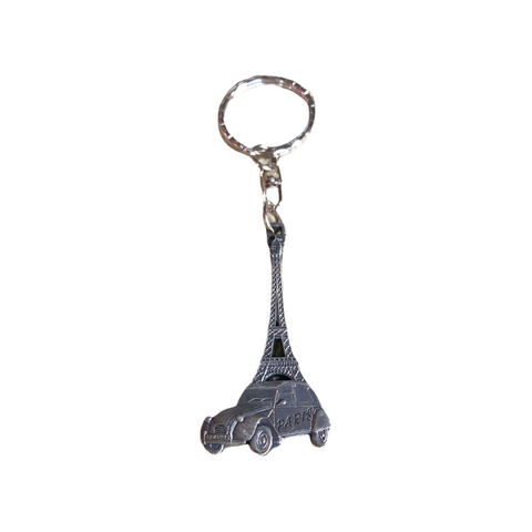 Eiffel Tower Key Chain - Vintage 2CV Citroen