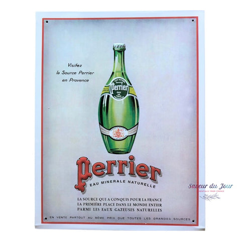 Embossed Tin Sign - Perrier Bouteille&nbsp;