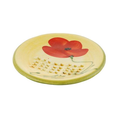 Provence Ceramic Garlic Grater - Red Poppy