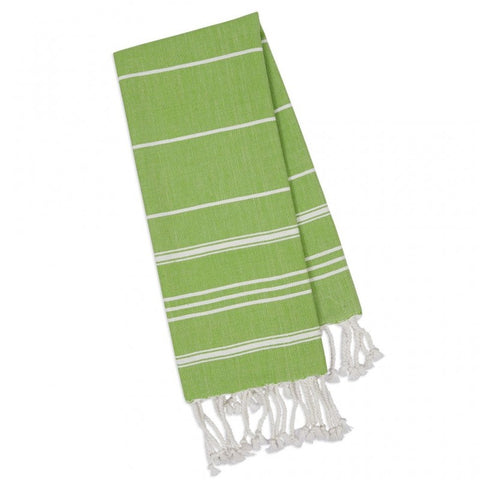 Fouta Towel - Small - Apple Green Stripes